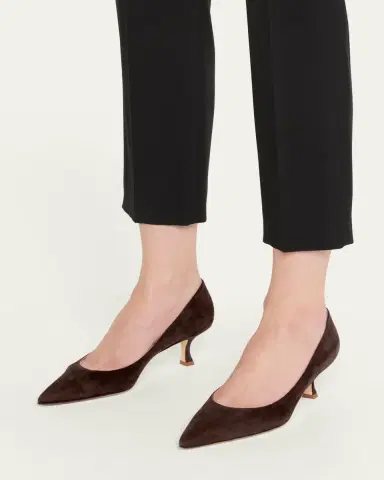 Manolo Blahnik Srila Suede Stiletto Pumps | Thumbnail 3