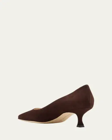 Manolo Blahnik Srila Suede Stiletto Pumps | Thumbnail 4