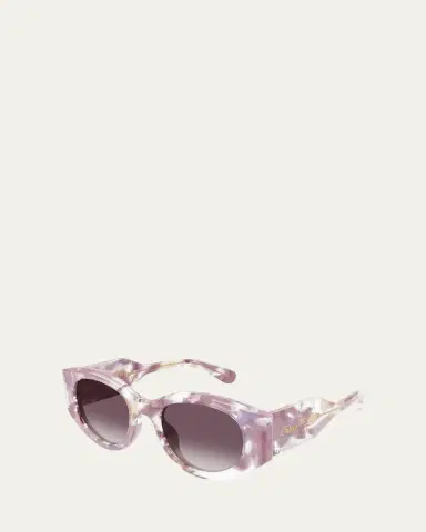 Chloé Round Acetate Sunglasses | Thumbnail 2