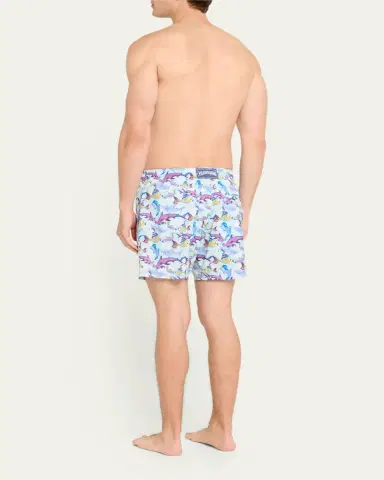 Vilebrequin Men's Allover Fish-Print Swim Shorts | Thumbnail 3 Vilebrequin Men's Allover Fish-Print Swim Shorts | Thumbnail 3
