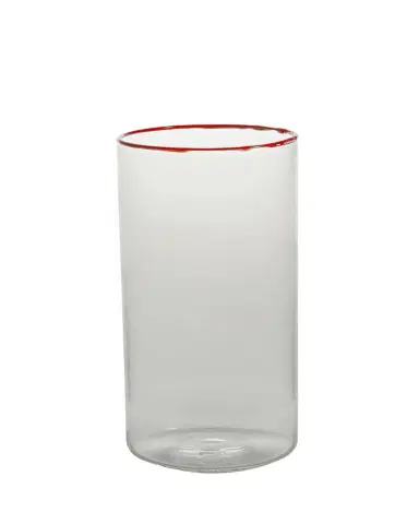 Tuttoattaccato Red Highball Glass, 15.2 oz. | Thumbnail 1 Tuttoattaccato Red Highball Glass, 15.2 oz. | Thumbnail 1