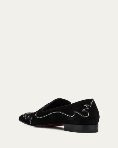 Christian Louboutin Men's Dandysiago Rhinestone and Leather Loafers | Thumbnail 4 Christian Louboutin Men's Dandysiago Rhinestone and Leather Loafers | Thumbnail 4