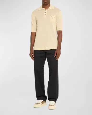 Gucci Men's Re-Web GG Supreme Canvas and Leather Sneakers | Thumbnail 2 Gucci Men's Re-Web GG Supreme Canvas and Leather Sneakers | Thumbnail 2
