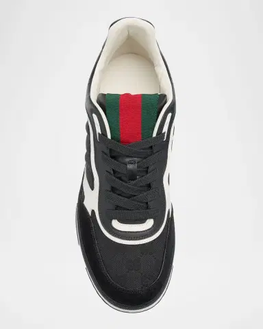 Gucci Men's Re-Web GG Supreme Canvas and Leather Sneakers | Thumbnail 14 Gucci Men's Re-Web GG Supreme Canvas and Leather Sneakers | Thumbnail 14