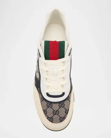 Gucci Men's Re-Web GG Supreme Canvas and Leather Sneakers | Thumbnail 21 Gucci Men's Re-Web GG Supreme Canvas and Leather Sneakers | Thumbnail 21