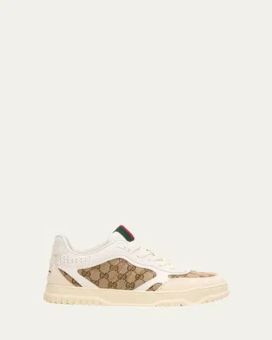 Gucci Men's Re-Web GG Supreme Canvas and Leather Sneakers | Thumbnail 5 Gucci Men's Re-Web GG Supreme Canvas and Leather Sneakers | Thumbnail 5