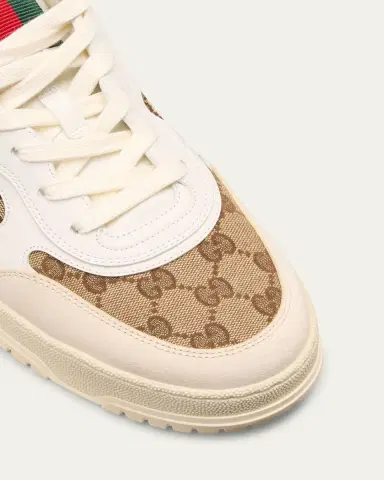 Gucci Men's Re-Web GG Supreme Canvas and Leather Sneakers | Thumbnail 9 Gucci Men's Re-Web GG Supreme Canvas and Leather Sneakers | Thumbnail 9