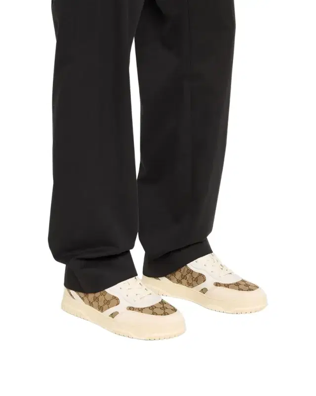 Men's Re-Web GG Supreme Canvas and Leather Sneakers Men's Re-Web GG Supreme Canvas and Leather Sneakers