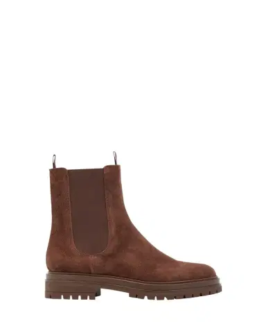 Gianvito Rossi Chester Suede Lug-Sole Chelsea Ankle Boots | Thumbnail 1