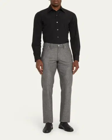 Brioni Men's Meribel Wool Flannel 5-Pocket Pants | Thumbnail 4 Brioni Men's Meribel Wool Flannel 5-Pocket Pants | Thumbnail 4