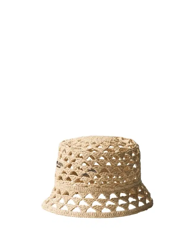 Prada Triangle Cutout Bucket Hat