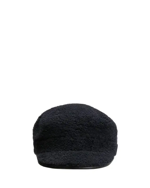 Gushlow and Cole Curly Merino Shearling & Leather Cap