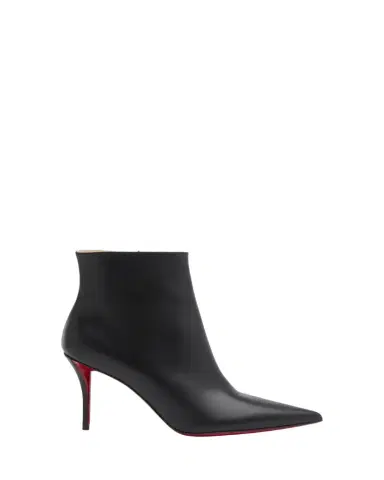 Christian Louboutin So Apostropha Leather Red Sole Stiletto Booties | Thumbnail 1 Christian Louboutin So Apostropha Leather Red Sole Stiletto Booties | Thumbnail 1