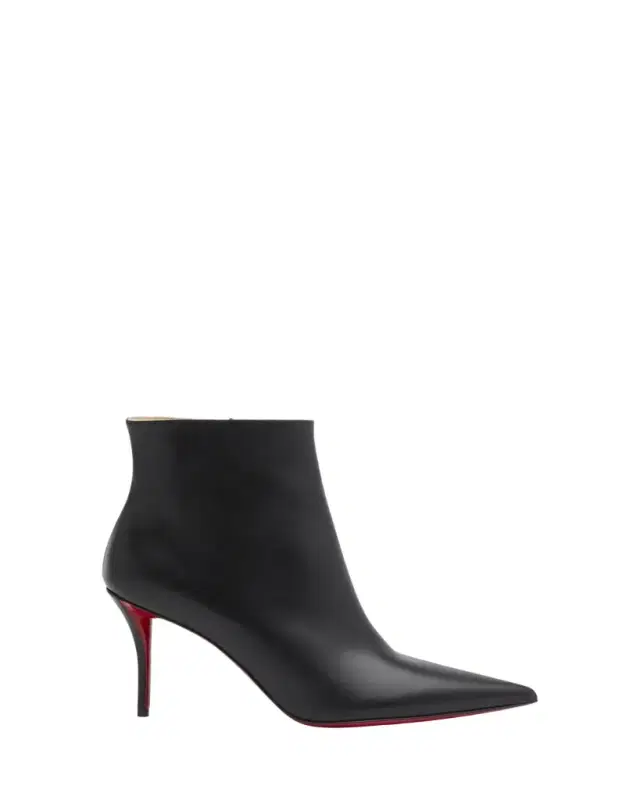 So Apostropha Leather Red Sole Stiletto Booties