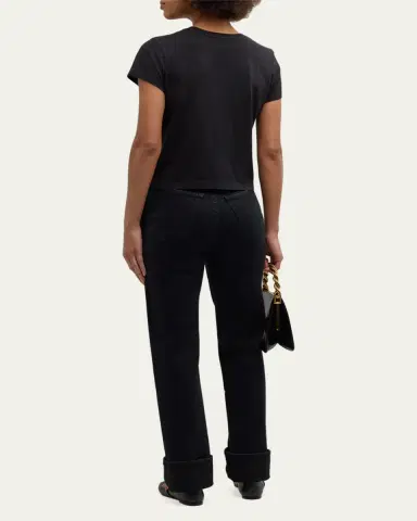 AGOLDE Adine Cropped Short Sleeve Tee | Thumbnail 3
