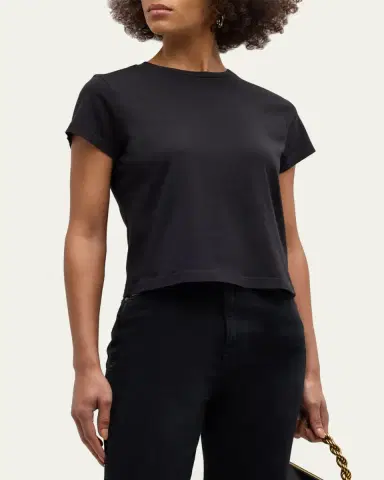 AGOLDE Adine Cropped Short Sleeve Tee | Thumbnail 4
