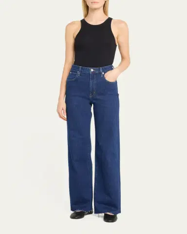 SLVRLAKE Grace Wide-Leg Raw Hem Jeans | Thumbnail 2