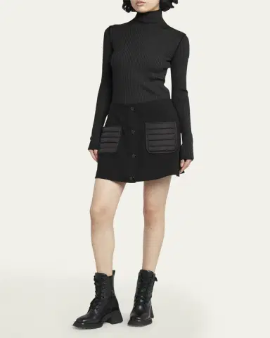 Moncler Extra Fine Wool Ribbed Turtleneck Sweater | Thumbnail 2 Moncler Extra Fine Wool Ribbed Turtleneck Sweater | Thumbnail 2