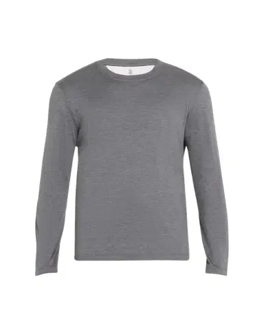 Brunello Cucinelli Men's Silk and Cotton Long-Sleeve T-Shirt | Thumbnail 1