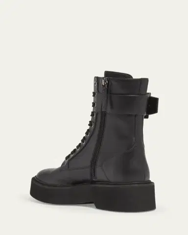 Roger Vivier Viv Rangers Leather Buckle Combat Boots | Thumbnail 2