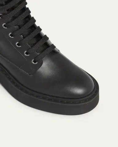 Roger Vivier Viv Rangers Leather Buckle Combat Boots | Thumbnail 3