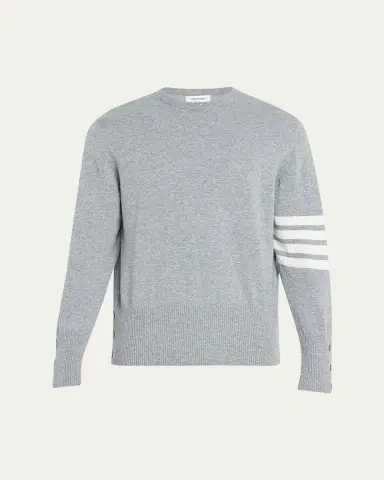 Thom Browne Men's Striped-Sleeve Cashmere Sweater | Thumbnail 2