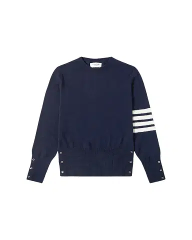 Thom Browne Men's Striped-Sleeve Cashmere Sweater | Thumbnail 1