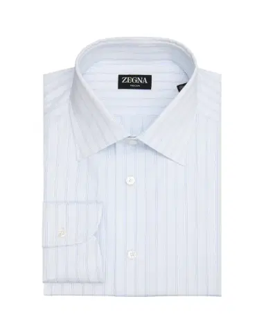 Zegna Men's Trecapi Cotton Multi-Stripe Dress Shirt | Thumbnail 1 Zegna Men's Trecapi Cotton Multi-Stripe Dress Shirt | Thumbnail 1