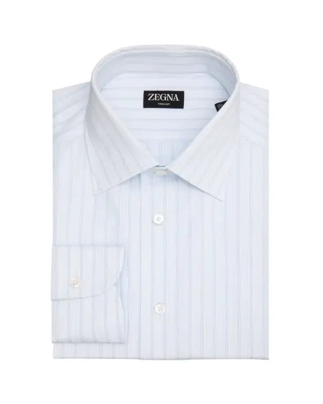 ZEGNA Men's Trecapi Cotton Multi-Stripe Dress Shirt
