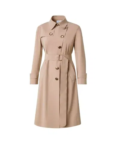 Akris punto Techno Laser Cut Crepe Belted Trench Coat | Thumbnail 1 Akris punto Techno Laser Cut Crepe Belted Trench Coat | Thumbnail 1