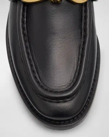 Bottega Veneta Astaire Metallic Knot Leather Loafers | Thumbnail 5
