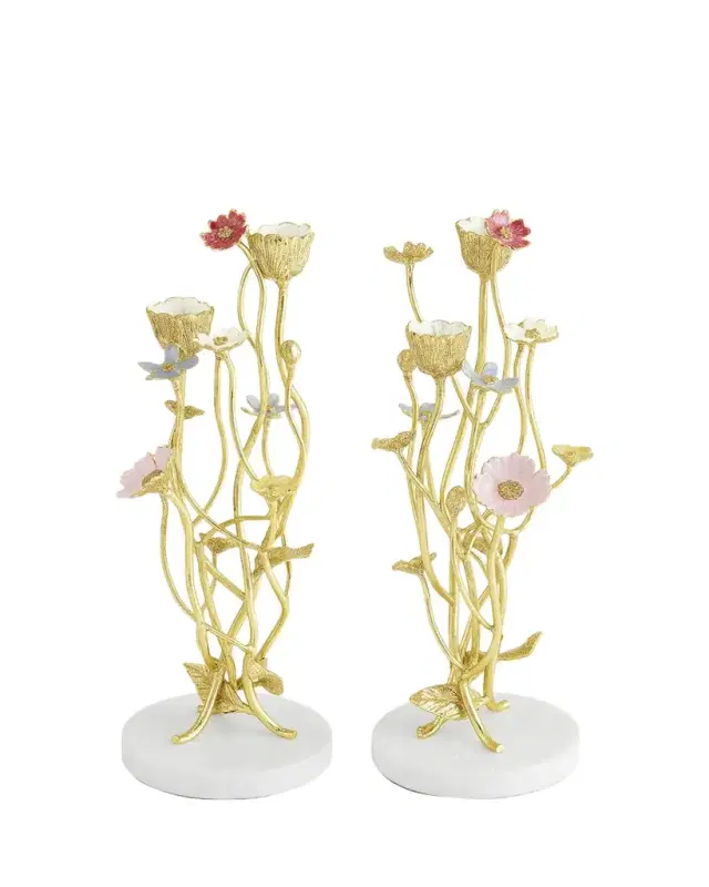 Michael Aram Wildflowers Candleholders, Set of 2
