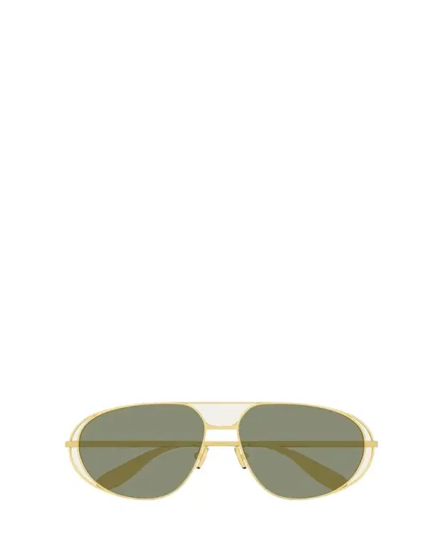 Bottega Veneta Cutout Metal Aviator Sunglasses