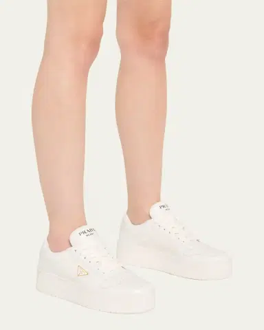 Prada Downtown Leather Low-Top Sneakers | Thumbnail 2 Prada Downtown Leather Low-Top Sneakers | Thumbnail 2