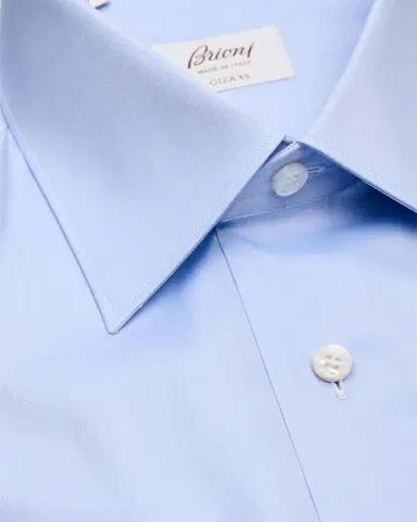 Brioni Men's Brew Giza 45 Cotton Twill Dress Shirt | Thumbnail 6