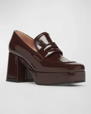 Gianvito Rossi Patent Platform Penny Loafers | Thumbnail 2 Gianvito Rossi Patent Platform Penny Loafers | Thumbnail 2