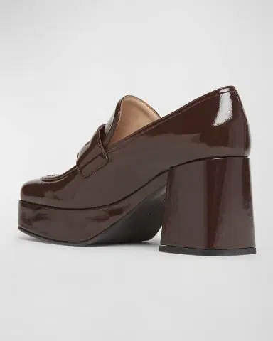 Gianvito Rossi Patent Platform Penny Loafers | Thumbnail 3 Gianvito Rossi Patent Platform Penny Loafers | Thumbnail 3