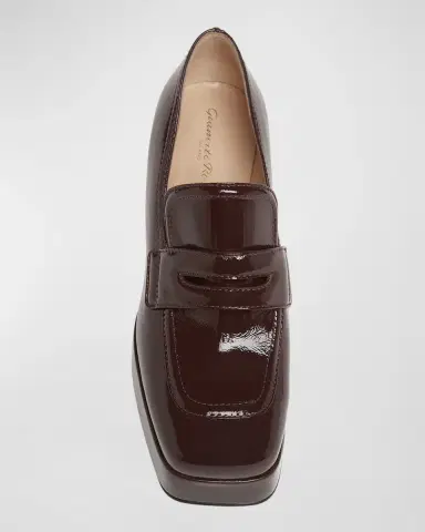 Gianvito Rossi Patent Platform Penny Loafers | Thumbnail 4 Gianvito Rossi Patent Platform Penny Loafers | Thumbnail 4