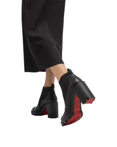 Christian Louboutin 70mm Marchacroche Leather Chelsea Booties | Thumbnail 1 Christian Louboutin 70mm Marchacroche Leather Chelsea Booties | Thumbnail 1
