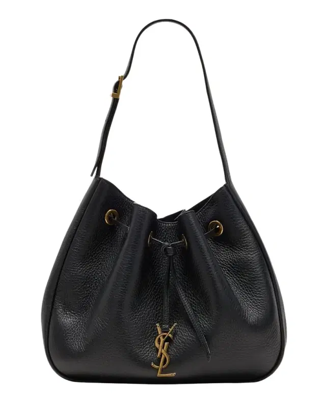 Paris VII Small YSL Hobo Bag in Grained Deer Leather