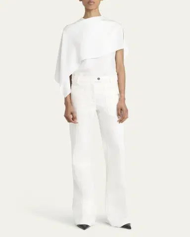 Ferragamo High-Rise Midweight Denim Straight-Leg Pants | Thumbnail 2 Ferragamo High-Rise Midweight Denim Straight-Leg Pants | Thumbnail 2