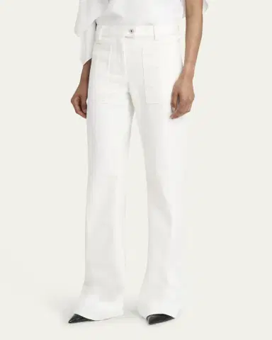 Ferragamo High-Rise Midweight Denim Straight-Leg Pants | Thumbnail 4 Ferragamo High-Rise Midweight Denim Straight-Leg Pants | Thumbnail 4