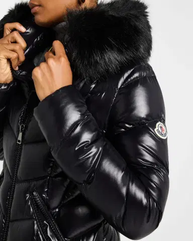 Moncler Fulmarus Faux Fur-Trimmed Hooded Long Down Jacket | Thumbnail 5