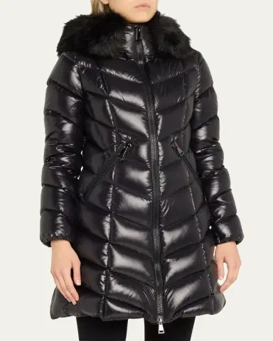Moncler Fulmarus Faux Fur-Trimmed Hooded Long Down Jacket | Thumbnail 9