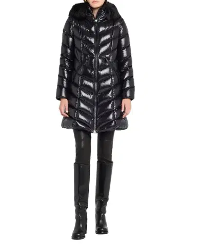 Moncler Fulmarus Faux Fur-Trimmed Hooded Long Down Jacket | Thumbnail 1