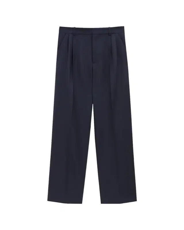 Men's Pleated Melange Trousers
