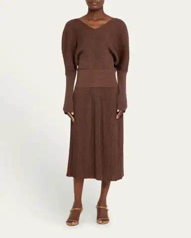 Lafayette 148 New York Ribbed Shimmer Dolman-Sleeve Sweater | Thumbnail 2 Lafayette 148 New York Ribbed Shimmer Dolman-Sleeve Sweater | Thumbnail 2