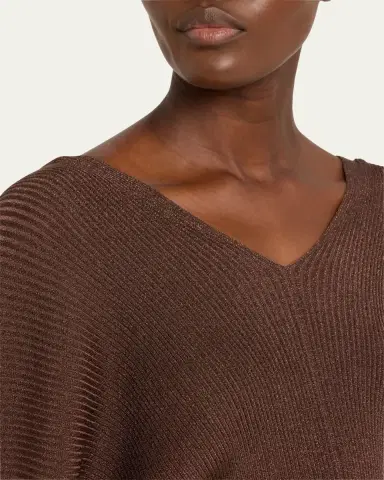 Lafayette 148 New York Ribbed Shimmer Dolman-Sleeve Sweater | Thumbnail 5 Lafayette 148 New York Ribbed Shimmer Dolman-Sleeve Sweater | Thumbnail 5