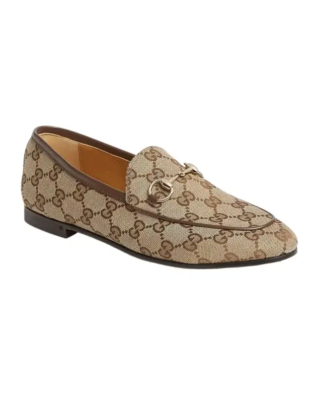GG Canvas Flat Loafers