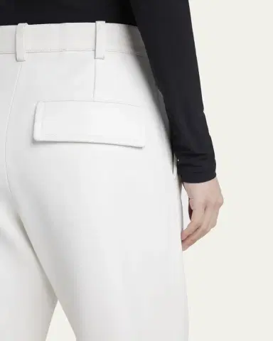Bottega Veneta Napa Leather Rounded Leg Trousers | Thumbnail 5